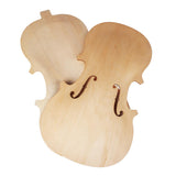 Max 2 Pieces Violin Front Back Plate Solidwood Unfinished Violin DIY Parts 4-4