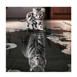 Max 5D DIY Diamond Painting Embroidery Cat & Tiger Cross Stitch Kit Decor +Tools