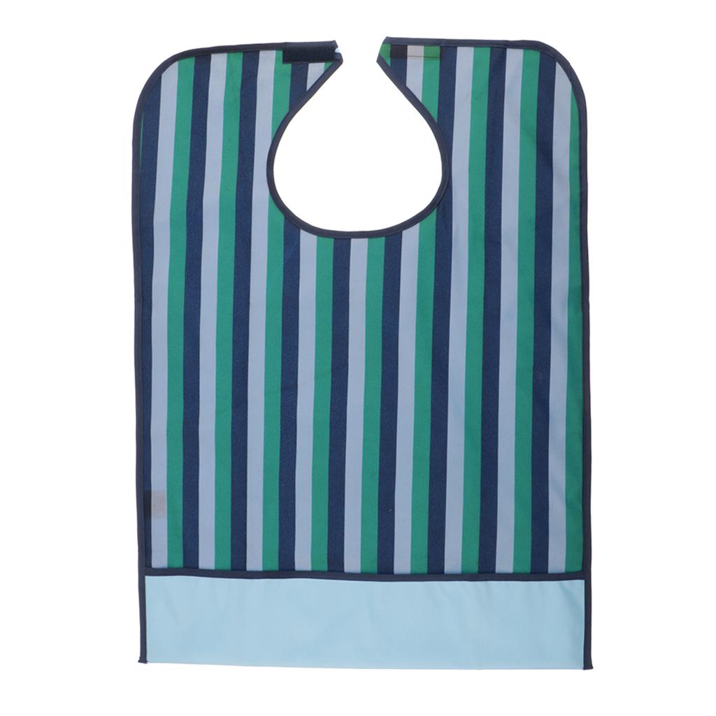Max Reusable PVC Eating Bib Dining Clothing Protector for Elderly Adults Green