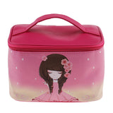 Max Travel Makekup Box Bag Cosmetic Pouch Holder Toiletry Organizer Zip Rose Red
