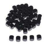 Max 50Pieces Round Edge Blank Dices D6 Six Sided RPG Gaming Dice Gift Black