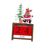 Maxbell Wooden Christmas Calendars Crafts for Party Tabletop Ornaments Deer