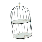 Maxbell Shelf Bird Cage Perfume Storage Rack for Bathroom Vanity Tray White Double layer