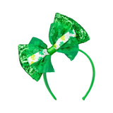 Maxbell ST Patrick's Day Headband Bow Headband for Performance Party Props Halloween