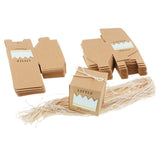 Max 50Pcs Retro Kraft Paper Candy Box Hollow Love Heart Little Crown Gifts Box D