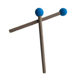 Maxbell 2 Pieces Glockenspiel Sticks Rubber Mallet for Drummers Practitioners Blue