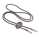 Maxbell Bolo Tie Oval Pendant Necklaces Retro Delicate Jewelry for Daily Work Gifts Bronze Color