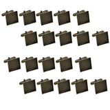 Max 20x 16mm Square Blank Setting Base Pad Cuff Link DIY Wedding Formal Cufflink