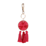 Max Tassel Pendant Key Chain Keyring Fringe Lady Bag Purse Car Keychains Red