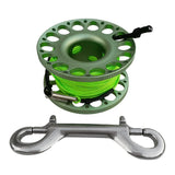 Maxbell 30m Aluminum Alloy Cave Scuba Diving Finger Spool Guide Line Reel Green