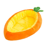 Maxbell Carrot Shaped Cat Bed Pet Cat Cushion Open Bed Kennel Soft Dog Bed L