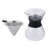 Max Coffee Maker Set Pour Over Coffee Pot + Cone Coffee Dripper Filter Net 200ml