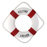 Maxbell Welcome Red Nautical Wall Decor Ship Boat Ring Life Buoy Preserver 35cm