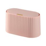 Maxbell Desk Garbage Can Storage Box for Pet Food with Lid for Desk Bedroom Office Pink