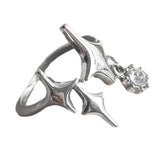 Maxbell Chic Opening Shaped Ring Copper Hip Hop Novelty for Photography Fashion Show Style C