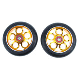 Maxbell 1 Pair Replacement 110mm Stunt Scooter Wheels with Standard Bearings Gold 2