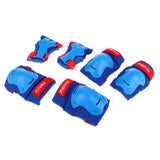 Maxbell 6 Pieces Kids Roller Skating Protective Gear Knee Elbow Wrist Pad Blue   XS