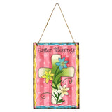 Maxbell Happy Easter Hanging Ornament Spring Bunny Plaque Party Door Home Decoration Cross 1