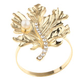 Max Rhinestone Napkin Rings Adornment For Wedding Party Gold