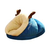 Maxbell Pet Bed Slipper Nest Puppy Bed Cat House Pet Supplies Blue