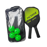 Maxbell Pickleball Paddles Set Rackets Wood with 4 Balls Carry Bag for Adults Women Green