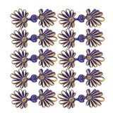 Maxbell 5 Pairs Chinese Frog Knot Closure Buttons for Cloth Decor sapphire and gold
