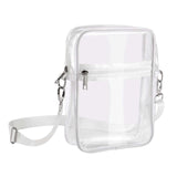 Maxbell PVC Clear cross body Purse Bag with Adjustable Strap for Stadium Work Travel