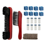 Maxbell Billiards Pool Table and Rail Brush Set Wipe Pool Snooker Accessories Red