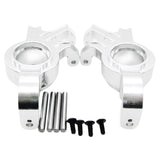 Max 1 Pair Aluminum Steering Block Upgarde Parts for TRAXXAS X-MAXX Silver