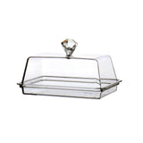 Maxbell Clear Cheese Server Storage Keeper Tray with Cover Butter Holder S
