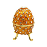 Maxbell Retro Style Egg Trinket Box Decoration Girls Women for Easter New Year Aureate