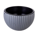 Max Plastic Hanging Flower Pot Planter Basket for Plant Holder+Chain Grey- S