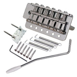 Maxbell 6 String Flat Saddle Tremolo Bridge System for FD ST Electric Guitar  Silver