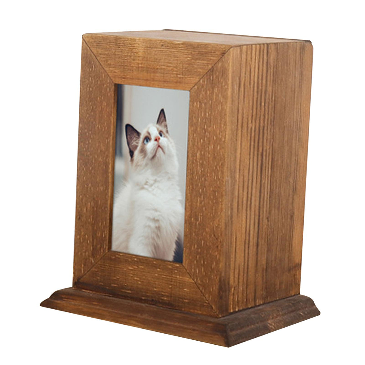 Maxbell Pet Urn Ash Urns for Dogs Casket Memorial Keepsake Remembrance Funeral Dark Wood