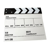 Maxbell Movie Film Clap Board Clapper Board Film Slate Mini for TV Shows Chinese White