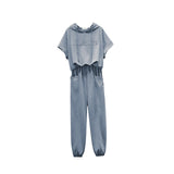 Maxbell Women Tracksuit Set 2 Piece Short Sleeve Sweatshirt and Long Pants Loungwear 2XL Gray