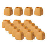 Maxbell 16Pcs Silicone Chair Leg Floor Protectors Replacable for Furniture Couch Square and Yellow