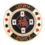 Maxbell Gold Plated Lucky Poker Chip Coin Toys Commemorative Coin Toys Collectible