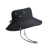 Maxbell Bucket Hat Fashion Polyester Photo Props for Outdoor Costume Accessories Men Black