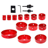 Maxbell HSS Centring Drill Metal Cutting Tools Kit for Thin Metal Pipe Drywall 13Pcs