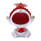 Maxbell Chinese New Year Rabbit Statue Art Figurines Resin for Home Snack Chains Style B
