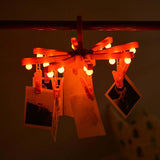 Maxbell LED Light with Clothespins, Clip, for Hanging Pictures, Photos, Artworks,Etc Pink