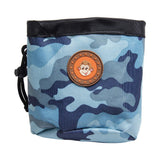 Maxbell Small Pet Dog Snack Waist Pouch Dog Snack Treat Bag Blue+Camouflage