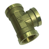 Max 1 Pc Female x Female x Female Tee Brass Thread Pipe Connector Adapter G1/2