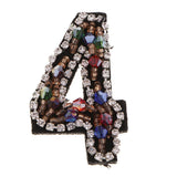 Max DIY Letter Number Gorgeous Rhinestones& Beads Patch Sticker Universal  4