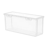 Maxbell Plastic Bread Box Bagel Storage Bin Transparent for Kitchen Countertop 30x10.5x13cm
