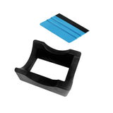 Maxbell Silicone Cup Cradle with Slot & Felt Edge Squeegee for Mug Crafts Making Can Black
