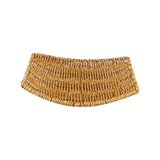Maxbell Hand Woven Rattan Serving Platter for Vegetables Fruits Food 23cm x 17cm