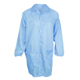 Max ESD Anti-Static Premium Lab Jacket Coat Women Medical Clothing Blue XXXL
