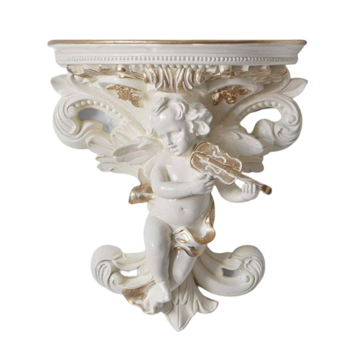 Maxbell Wall Shelf Sculpture Wall Mount Hanging Rack Resin Decoration Home Decor StyleA